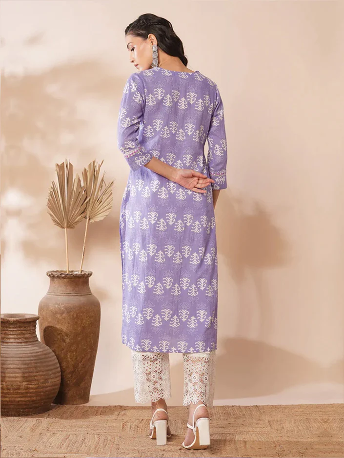 Purple Pine Tree Ethnic Costume