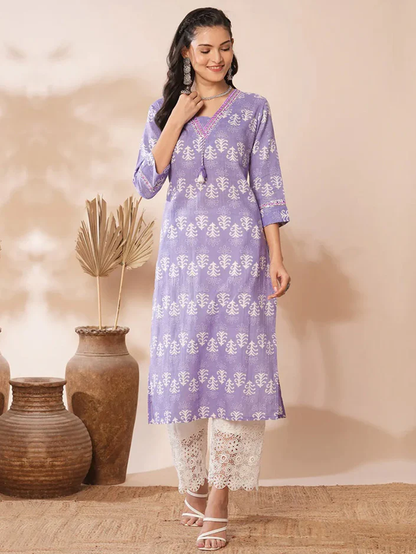 Purple Pine Tree Ethnic Costume