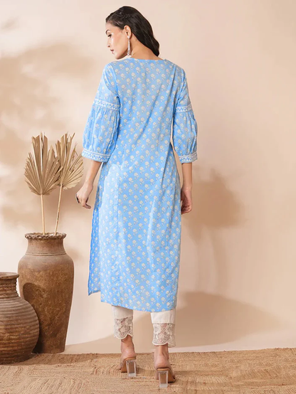 Blue Traditional Ethnic Costume