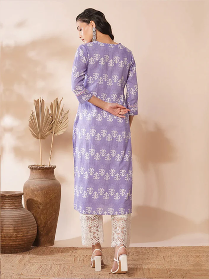 Purple Pine Tree Ethnic Costume