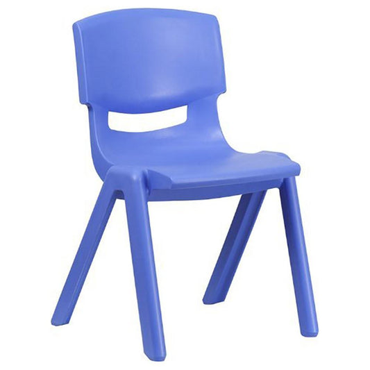 JOON Stackable Plastic Kids Learning Chairs, Blue, 20.5x12.75x11 Inches, 2-Pack