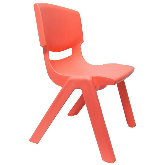 JOON Stackable Plastic Kids Learning Chairs, Coral, 20.5x12.75X11 Inches, 2-Pack
