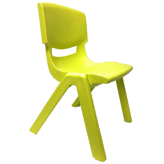JOON Stackable Plastic Kids Learning Chairs, Lime, 20.5x12.75X11 Inches, 2-Pack