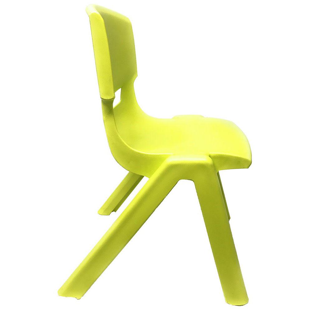 JOON Stackable Plastic Kids Learning Chairs, Lime, 20.5x12.75X11 Inches, 2-Pack