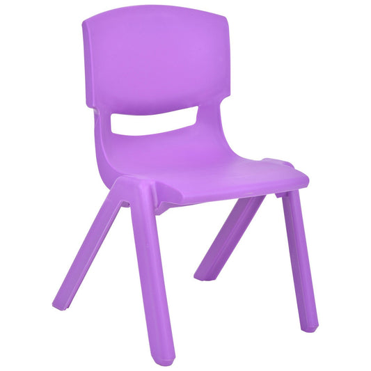 JOON Stackable Plastic Kids Learning Chairs, Purple, 20.5x12.75X11 Inches, 2-Pack