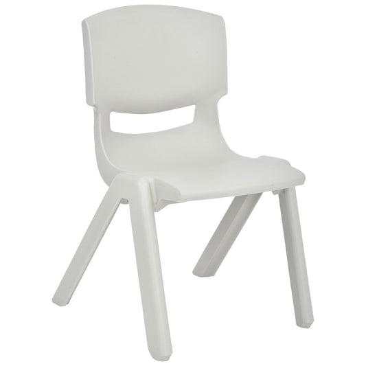 JOON Stackable Plastic Kids Learning Chairs, Light Gray, 20.5x12.75X11 Inches, 2-Pack