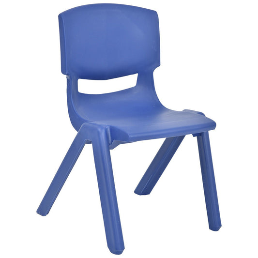 JOON Stackable Plastic Kids Learning Chairs, Dark Blue, 20.5x12.75X11 Inches, 2-Pack