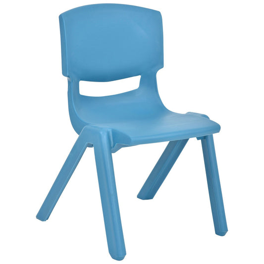 JOON Stackable Plastic Kids Learning Chairs, Sky Blue, 20.5x12.75X11 Inches, 2-Pack
