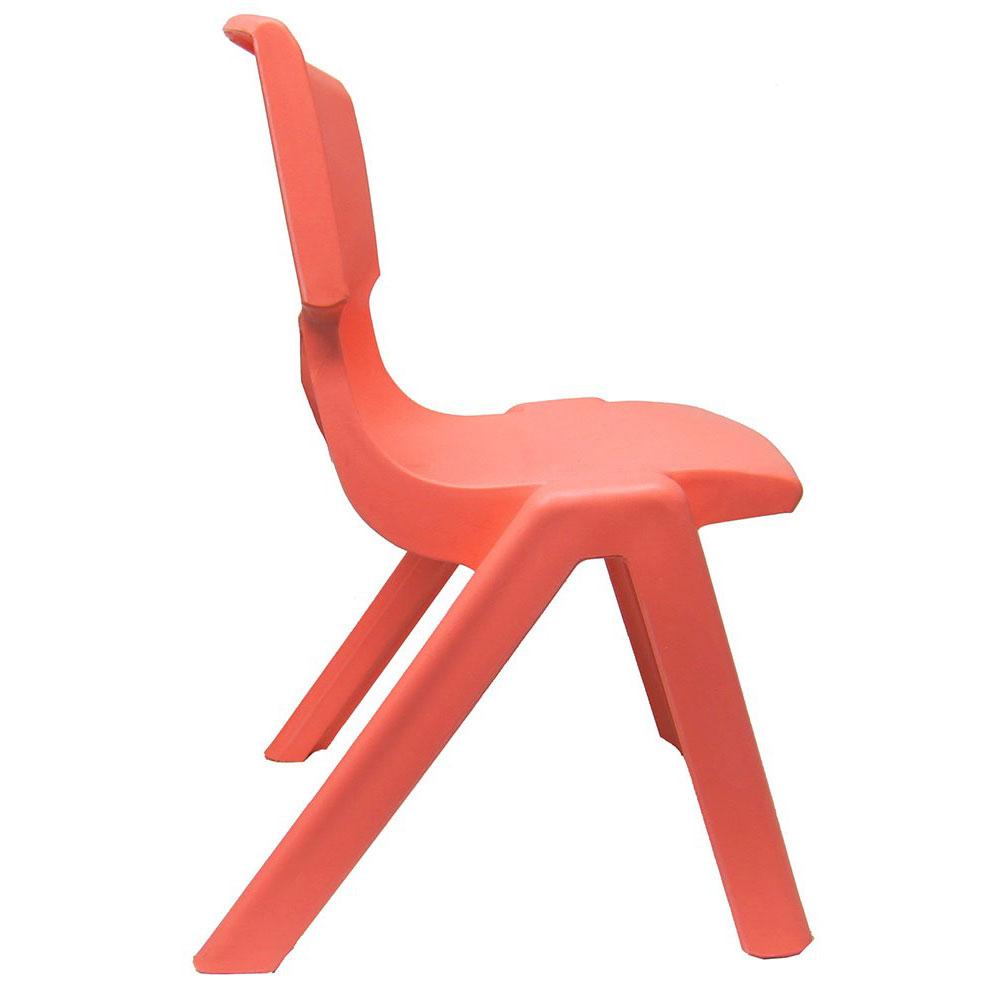 JOON Stackable Plastic Kids Learning Chairs, Coral, 20.5x12.75X11 Inches, 2-Pack